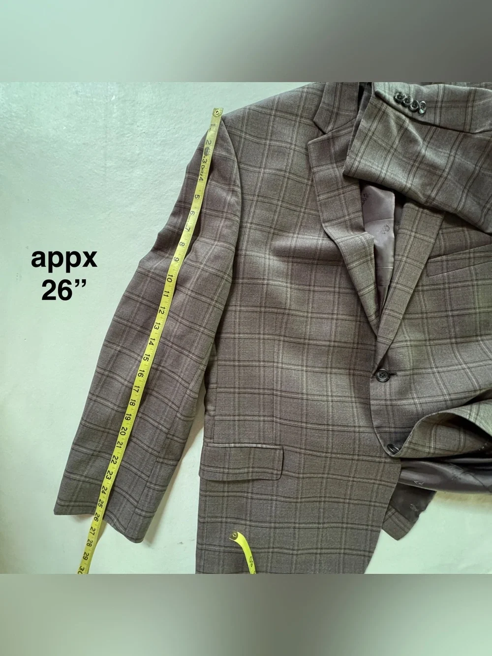 Jos. A. Bank Reserve Plaid Silk Wool Blend Sport Coat Traditional Fit 48R